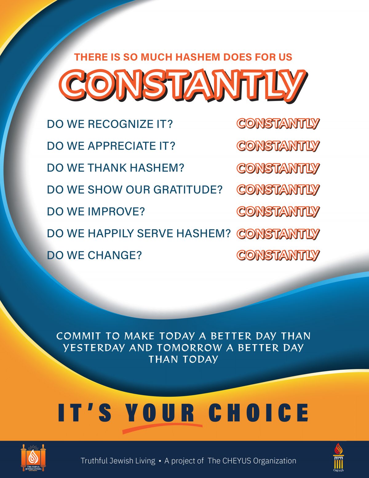 There Is So Much Hashem Does For Us Constantly