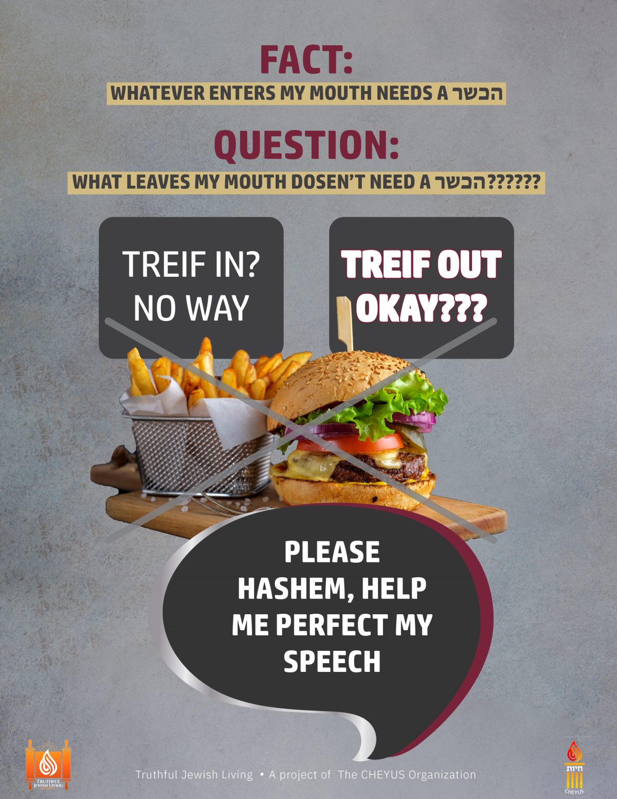 Whatever Enters My Mouth Need A Hechsher – What Leaves My Mouth Doesn’t Nedd A Hechsher????