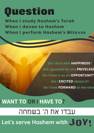 Let’s Serve Hashem with JOY!