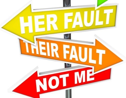 DON’T BLAME OTHERS  <br><br><center style=